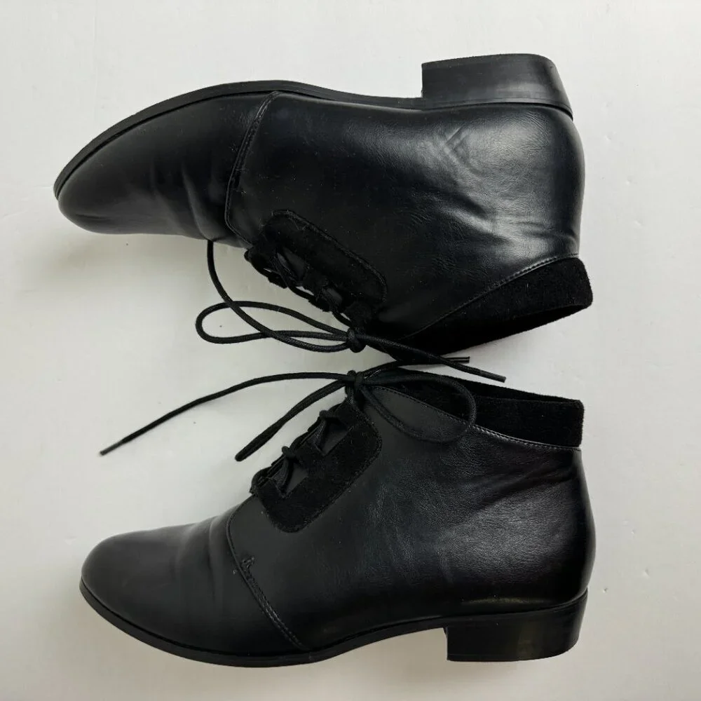 Felix Lace Up Vegan Booties Black Chelsea Crew Size EU 38